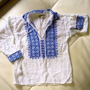 Embroidered boys shirt/ Traditional Romanian